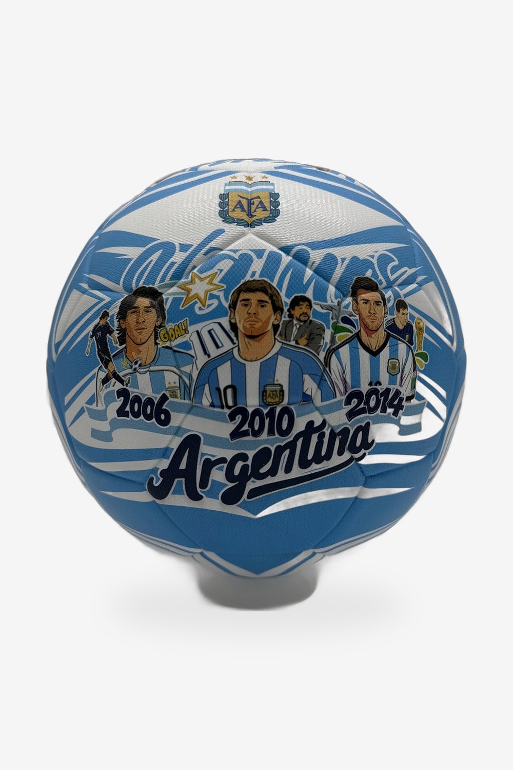 Balón Argentina conmemorativo Messi Mundiales 2006-2014