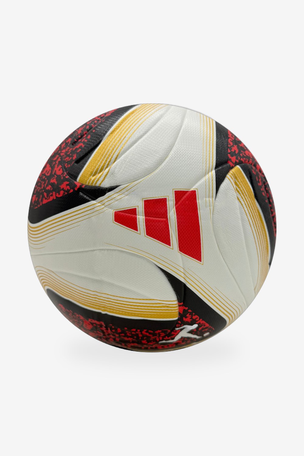 Balón Adidas Blanco, Negro, Rojo y Dorado