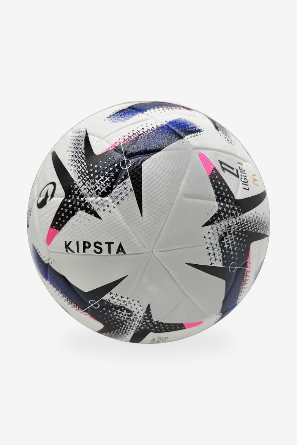 Balón Kipsta Ligue 1 Blanco, Negro, Azul y Rosa