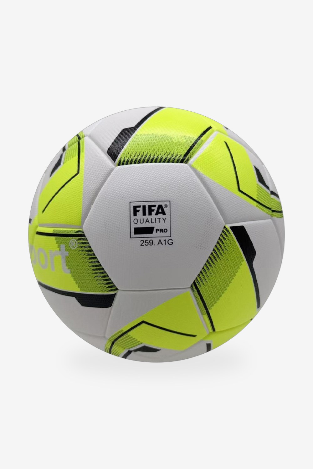 Balón Profesional Blanco y Amarillo Flúor