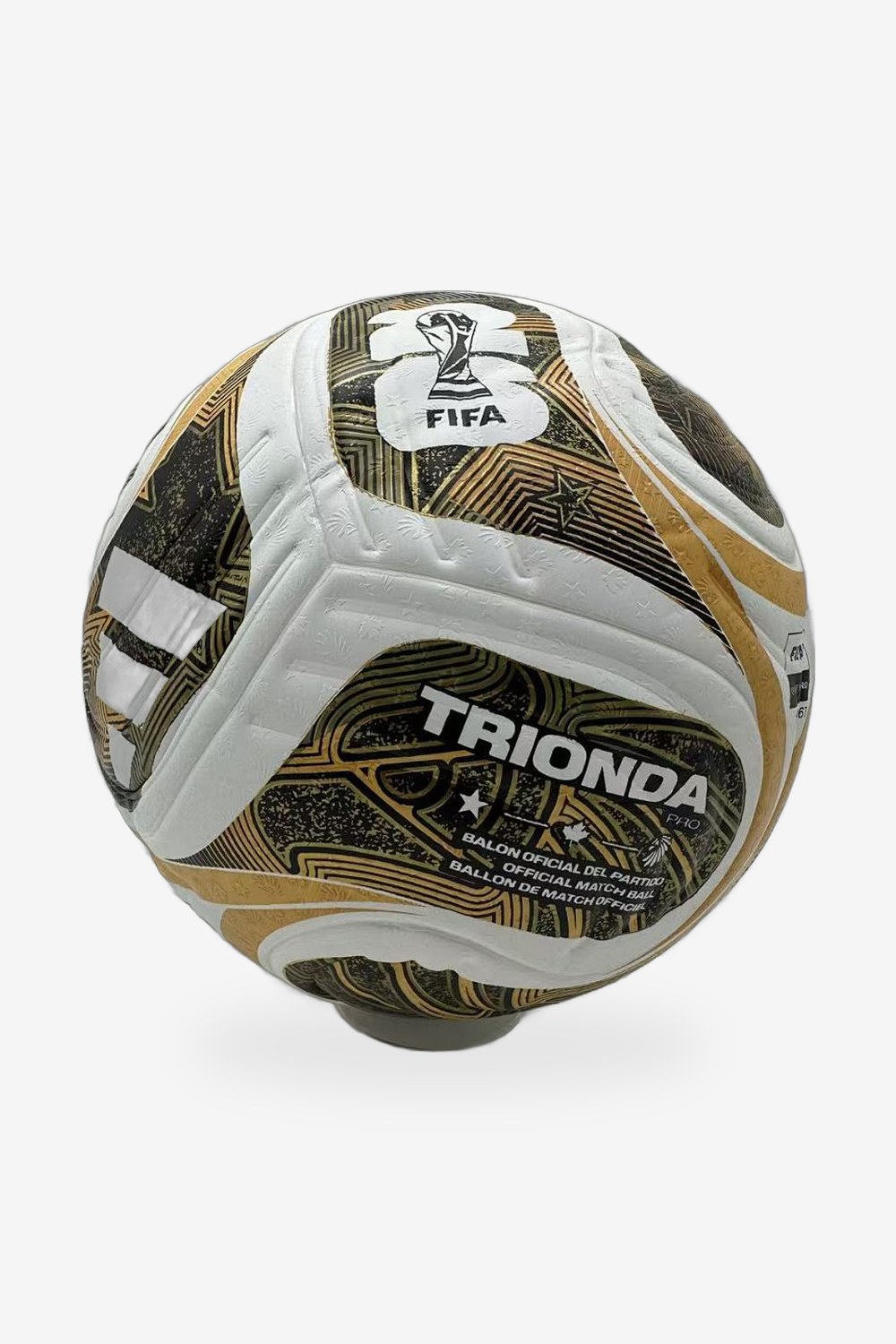 Balón Mundial 2026 Adidas Trionda Pro Dorado y Negro