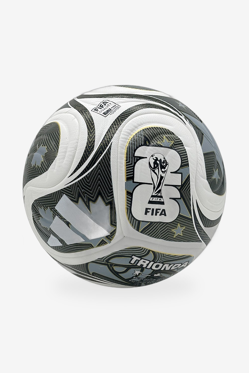 Balón Mundial 2026 Adidas Trionda Blanco, Negro y Gris