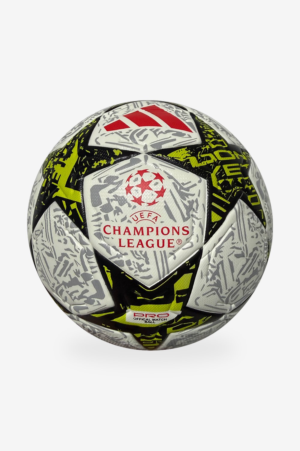 Balón Champions League Adidas Negro, Gris y Lima