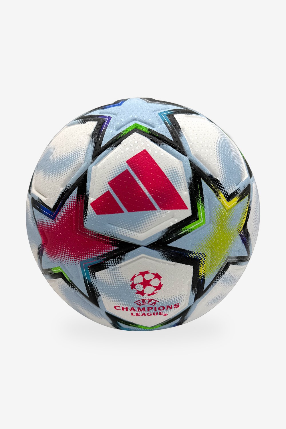 Balón Champions League Adidas Estrellas Rosa y Amarillo