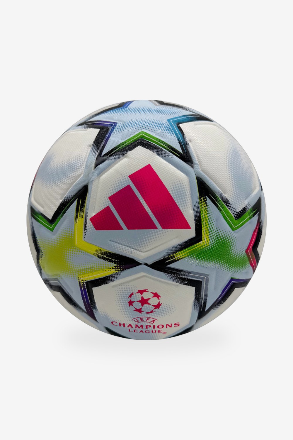 Balón Champions League Adidas Estrellas Rosa y Verde