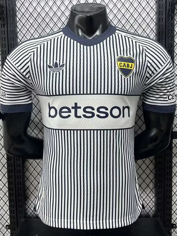 Boca Juniors Visitante Versión Jugador 2026/27 (Blanca a Rayas)