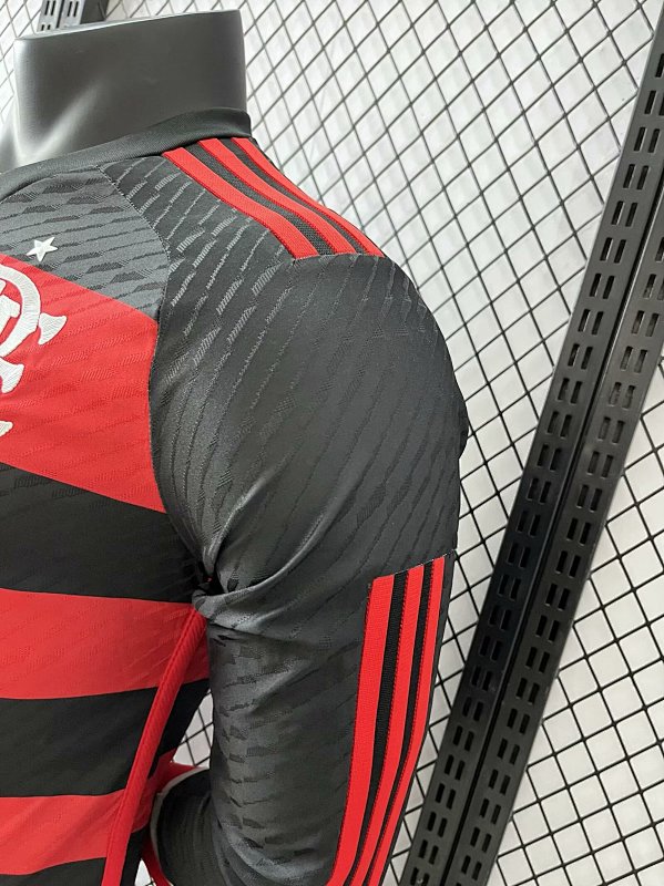 Flamengo Local Versión Jugador 2024/25 (Roja, Manga Larga) 7
