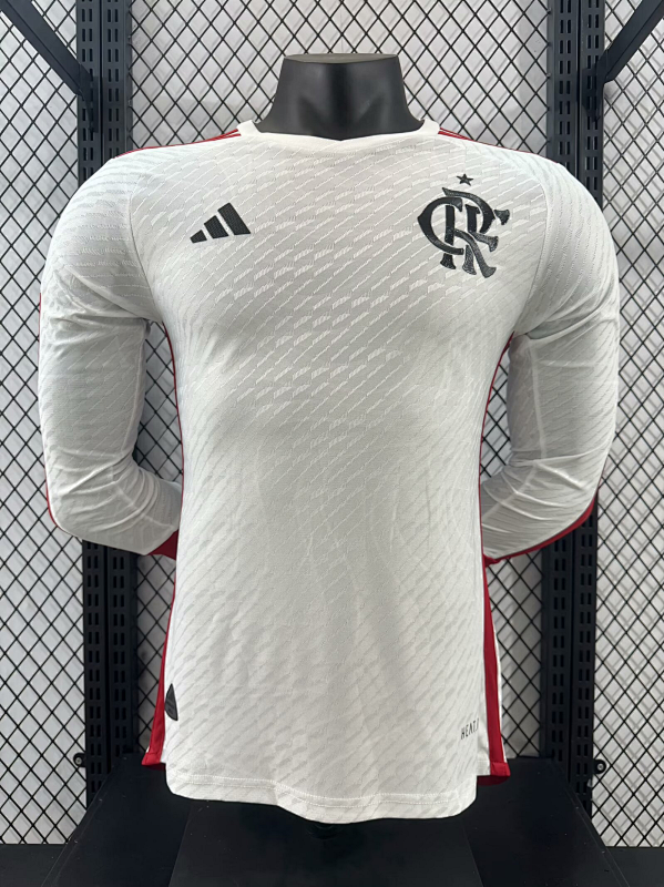 Flamengo Visitante Versión Jugador 2024/25 (Blanca, Manga Larga)