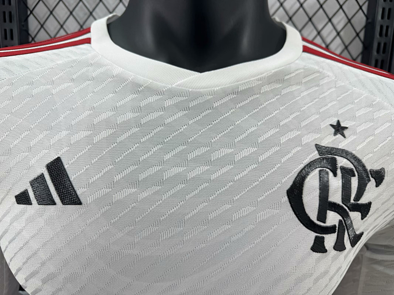 Flamengo Visitante Versión Jugador 2024/25 (Blanca, Manga Larga) 3