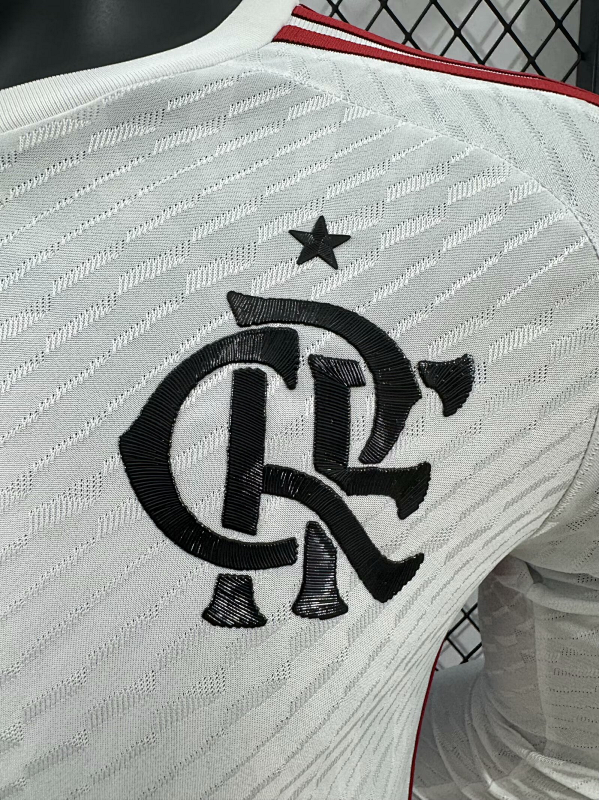Flamengo Visitante Versión Jugador 2024/25 (Blanca, Manga Larga) 5