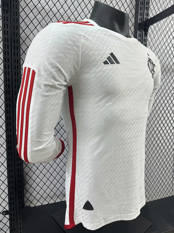Flamengo Visitante Versión Jugador 2024/25 (Blanca, Manga Larga) 6