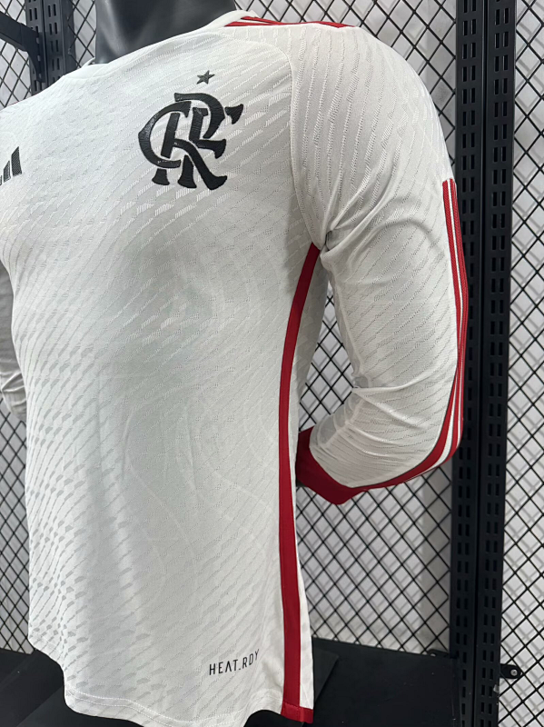 Flamengo Visitante Versión Jugador 2024/25 (Blanca, Manga Larga) 7