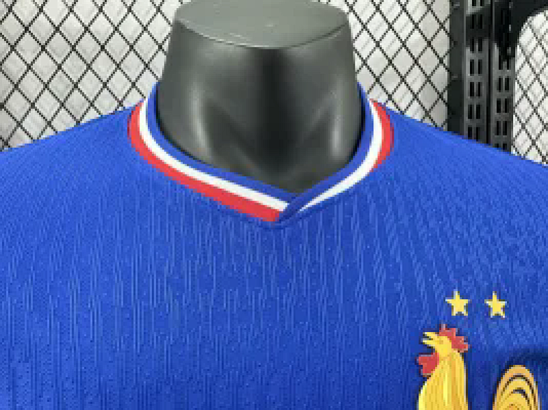 Francia Local Versión Jugador 2024 (Azul, Manga Larga) 3