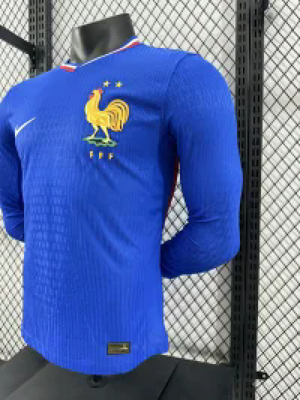 Francia Local Versión Jugador 2024 (Azul, Manga Larga) 7