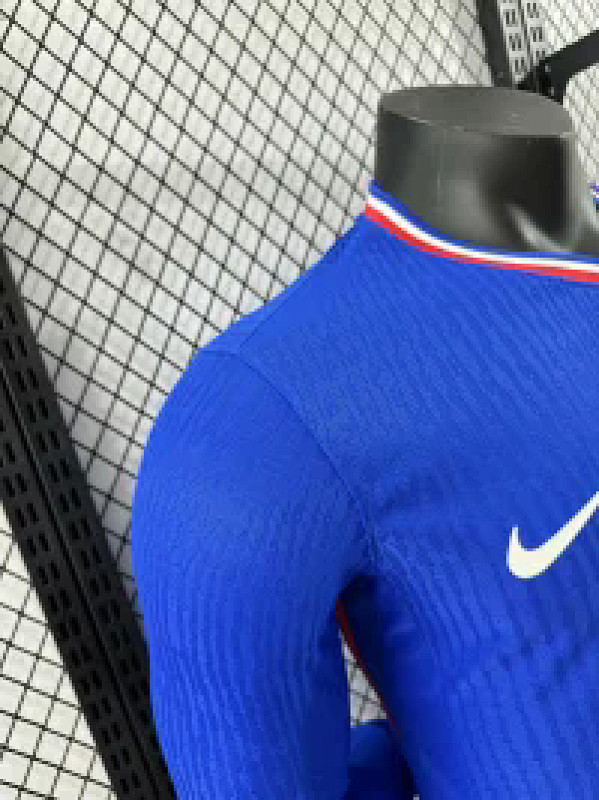 Francia Local Versión Jugador 2024 (Azul, Manga Larga) 8