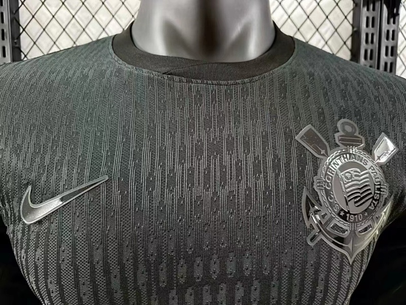 Corinthians Visitante Versión Jugador 2024/25 (Negra, Manga Larga) 3