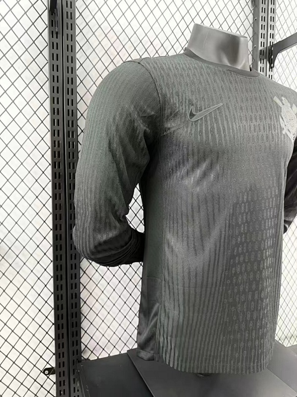 Corinthians Visitante Versión Jugador 2024/25 (Negra, Manga Larga) 6
