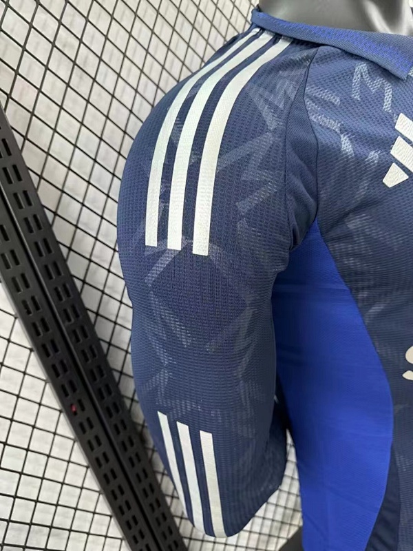 Manchester United Visitante Versión Jugador 2024/25 (Azul Marino, Manga Larga) 8
