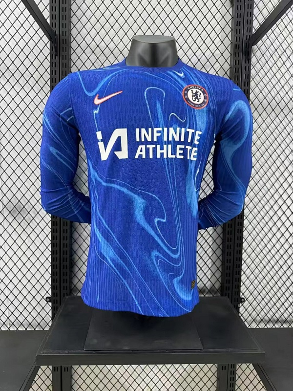Chelsea Local Versión Jugador 2024/25 (Azul, Manga Larga)
