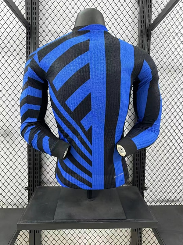 Inter Milan Local Versión Jugador 2024/25 (Azul y Negro, Manga Larga) 2