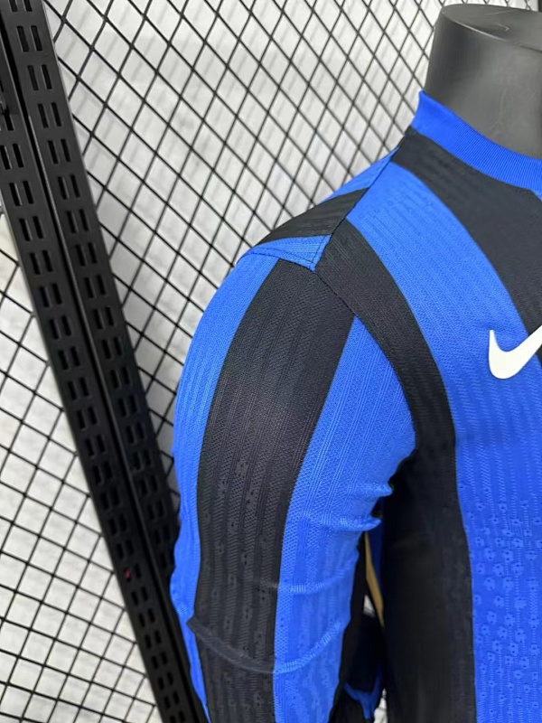 Inter Milan Local Versión Jugador 2024/25 (Azul y Negro, Manga Larga) 8