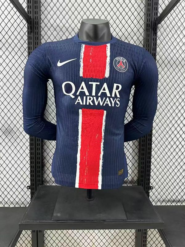 Paris Saint-Germain Local Versión Jugador 2024/25 (Azul Marino, Manga Larga)