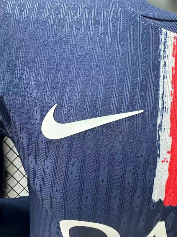 Paris Saint-Germain Local Versión Jugador 2024/25 (Azul Marino, Manga Larga) 4