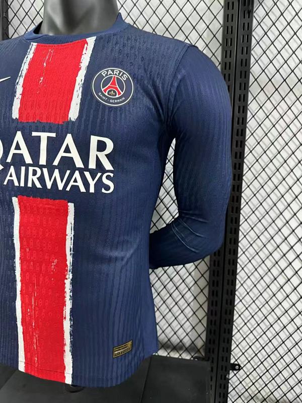 Paris Saint-Germain Local Versión Jugador 2024/25 (Azul Marino, Manga Larga) 7