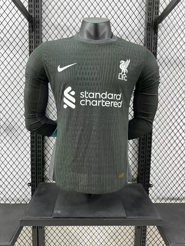 Liverpool Local Versión Jugador 2024/25 (Negra, Manga Larga)