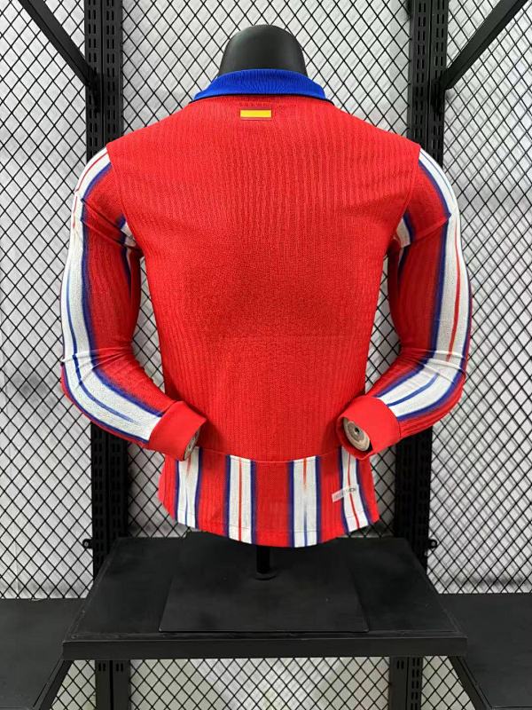 Atletico Madrid Local Versión Jugador 2024/25 (Roja, Manga Larga) 2