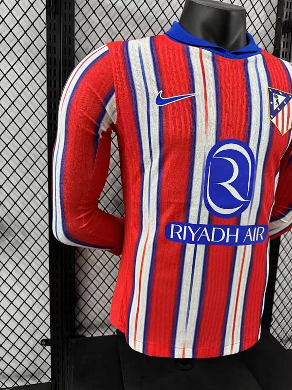Atletico Madrid Local Versión Jugador 2024/25 (Roja, Manga Larga) 6