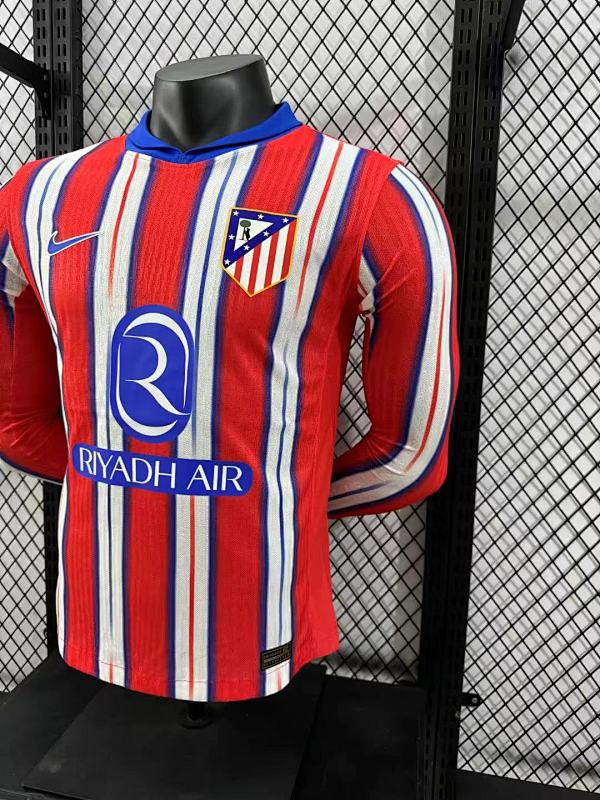 Atletico Madrid Local Versión Jugador 2024/25 (Roja, Manga Larga) 7