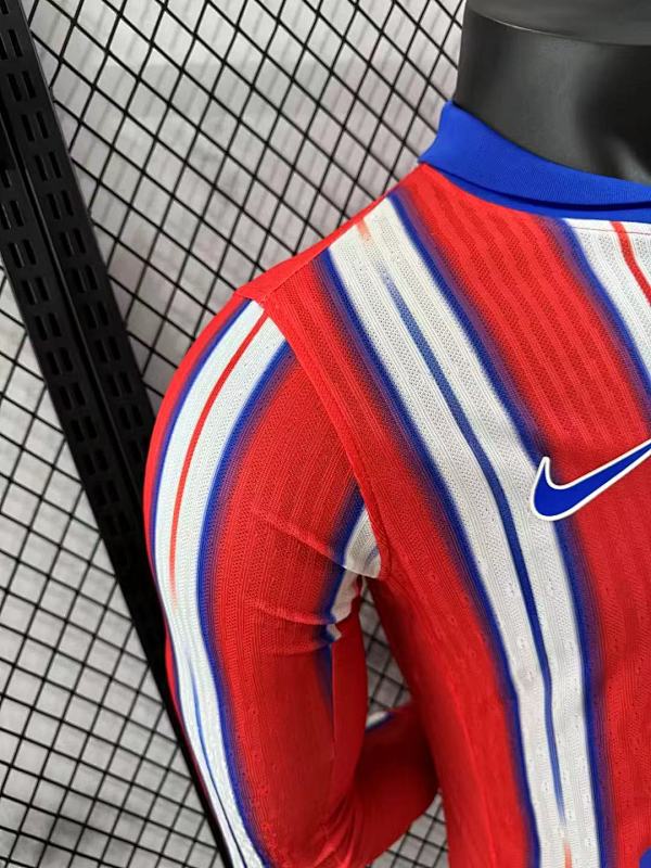 Atletico Madrid Local Versión Jugador 2024/25 (Roja, Manga Larga) 8