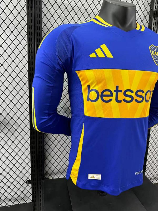 Boca Juniors Local Versión Jugador 2024/25 (Azul, Manga Larga) 6