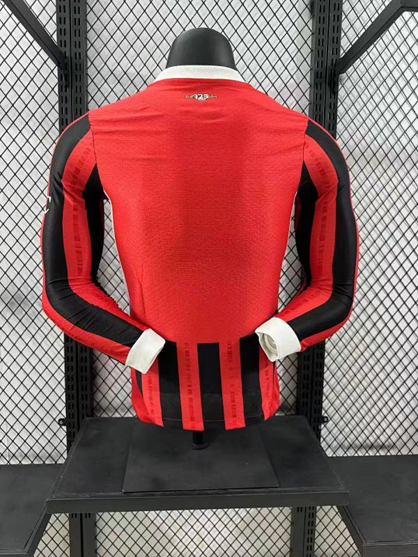 AC Milan Local Versión Jugador 2024/25 (Roja, Manga Larga) 2