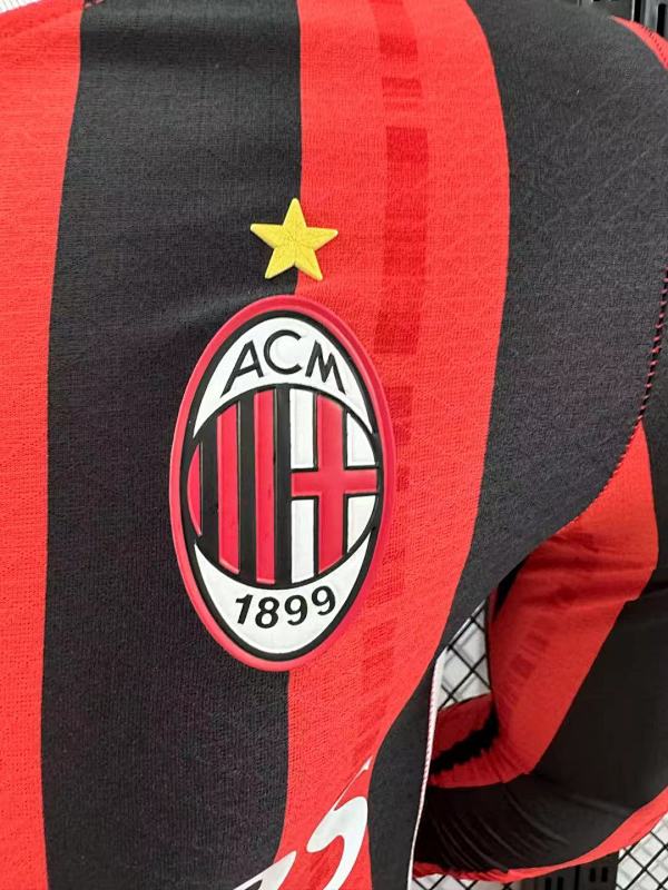 AC Milan Local Versión Jugador 2024/25 (Roja, Manga Larga) 5