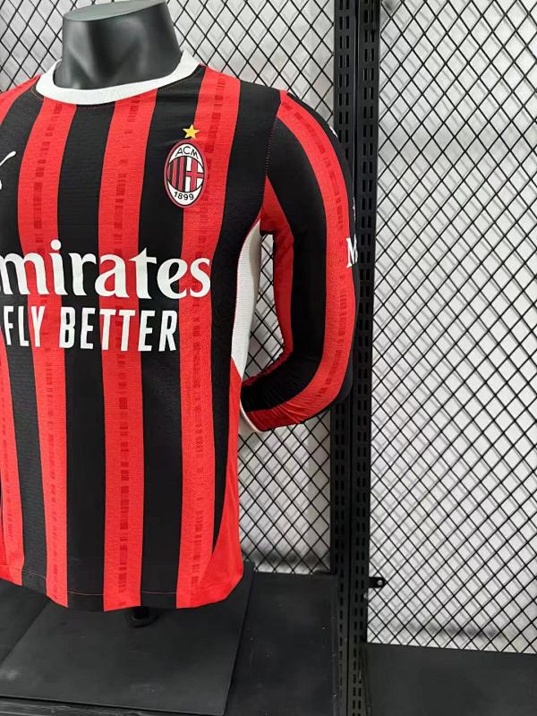 AC Milan Local Versión Jugador 2024/25 (Roja, Manga Larga) 7