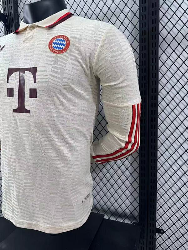 Bayern Munich Tercera Versión Jugador 2024/25 (Blanca, Manga Larga) 7