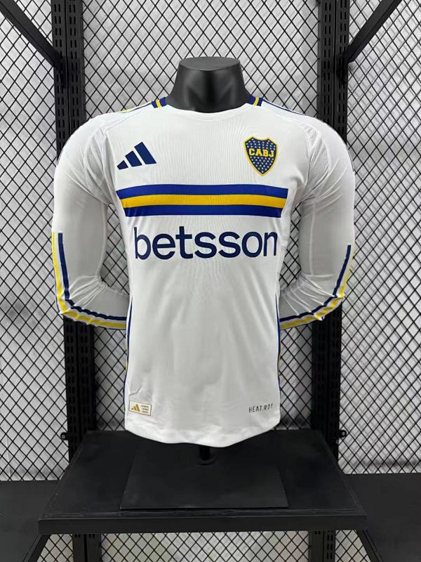 Boca Juniors Visitante Versión Jugador 2024/25 (Blanca, Manga Larga)