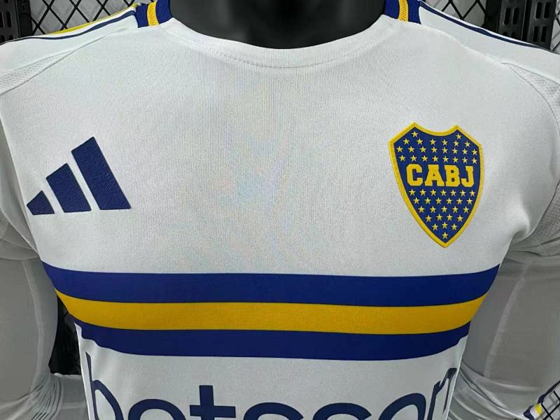 Boca Juniors Visitante Versión Jugador 2024/25 (Blanca, Manga Larga) 3