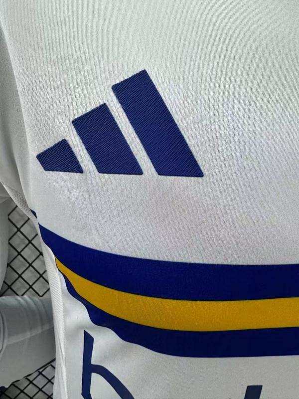 Boca Juniors Visitante Versión Jugador 2024/25 (Blanca, Manga Larga) 4