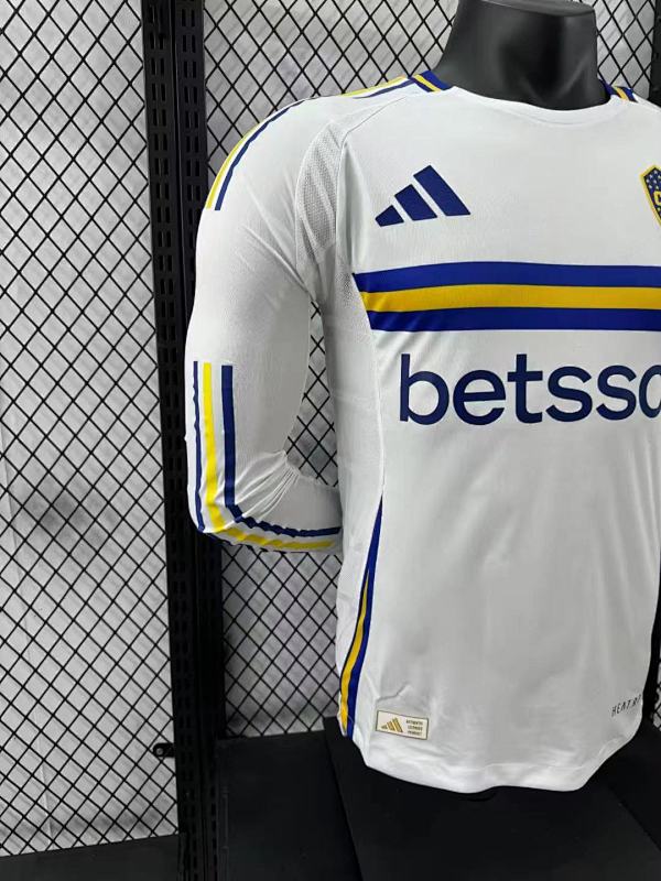 Boca Juniors Visitante Versión Jugador 2024/25 (Blanca, Manga Larga) 6