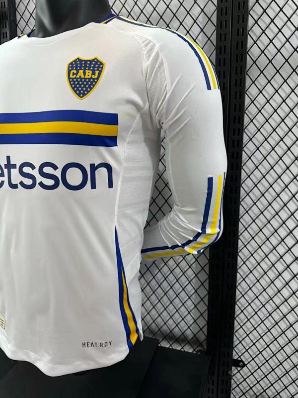 Boca Juniors Visitante Versión Jugador 2024/25 (Blanca, Manga Larga) 7