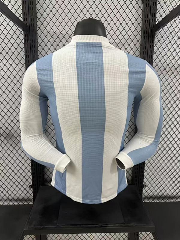 Argentina Local Versión Jugador (Blanca, Manga Larga) 2