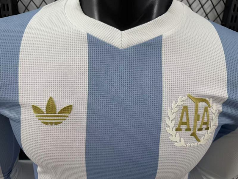 Argentina Local Versión Jugador (Blanca, Manga Larga) 3