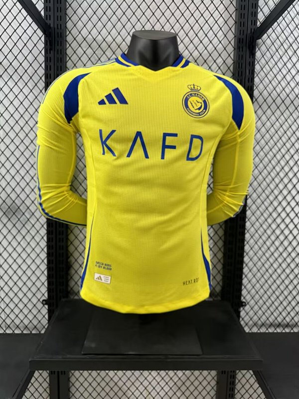 Al Nassr Local Versión Jugador 2024/25 (Amarilla, Manga Larga)