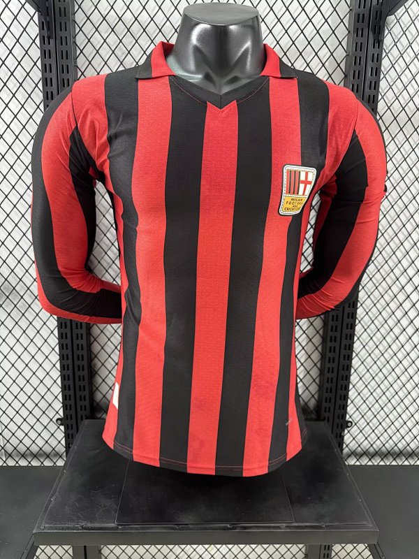 AC Milan 125 Aniversario Versión Jugador (Roja, Manga Larga)