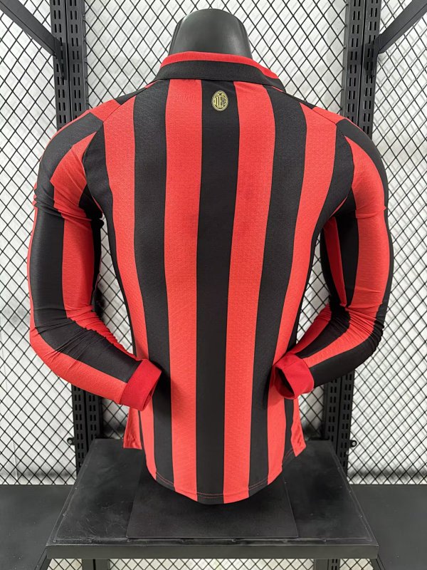 AC Milan 125 Aniversario Versión Jugador (Roja, Manga Larga) 2