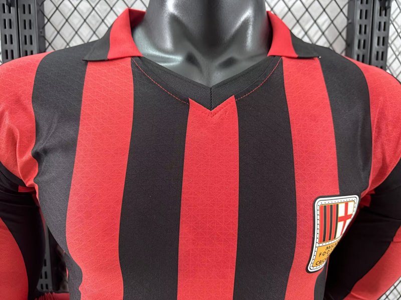 AC Milan 125 Aniversario Versión Jugador (Roja, Manga Larga) 3