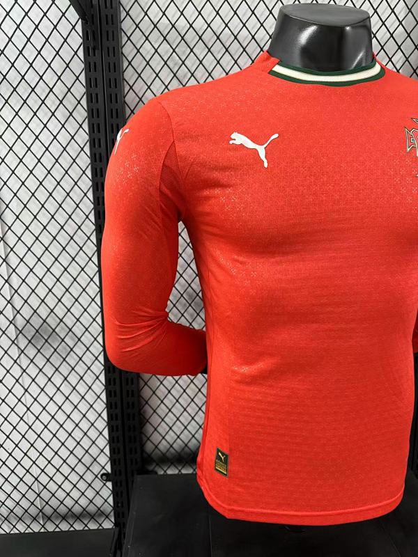 Portugal Local Versión Jugador 2025/26 (Roja, Manga Larga) 6